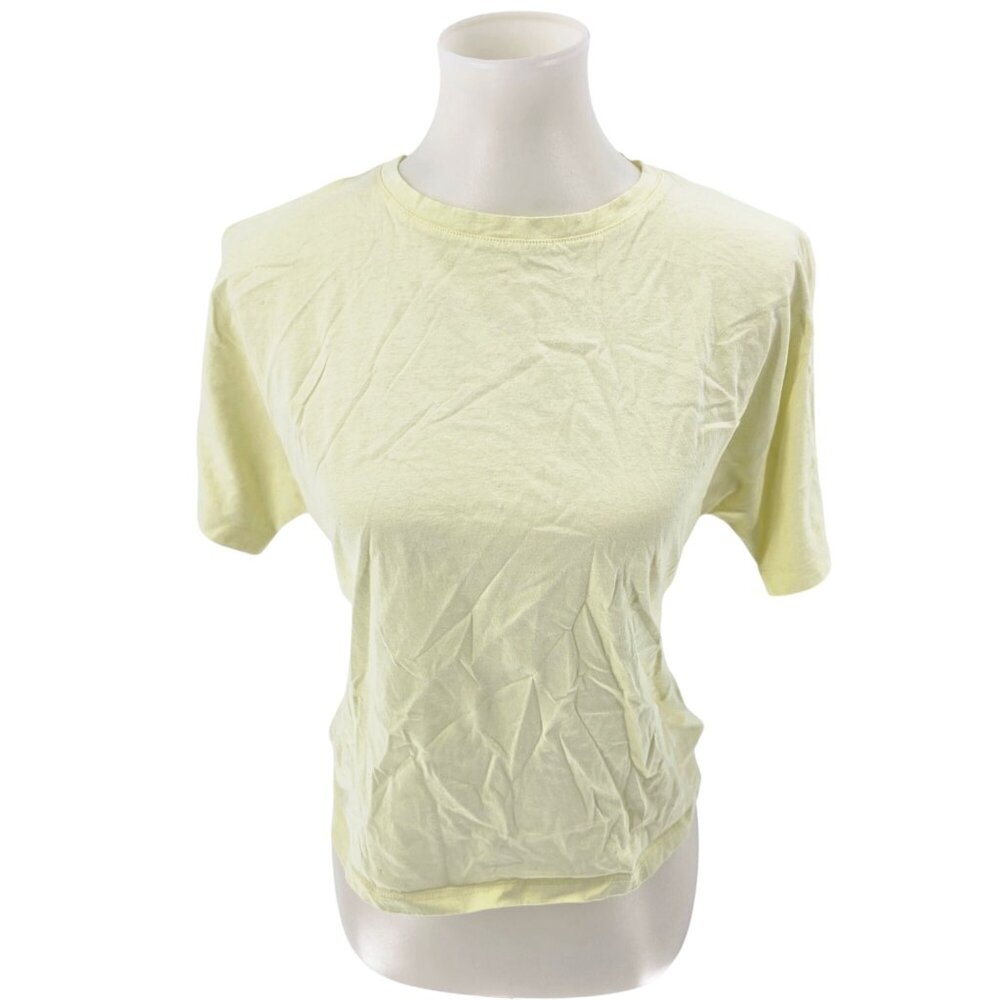 Open-Back Yellow Tie-Detail T-Shirt By A New Day Size Small 100% Cotton